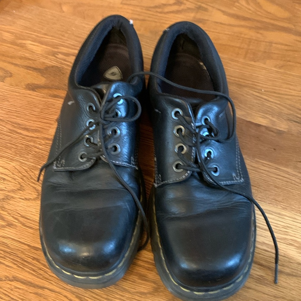 Men’s Size 12 Dr. Martens Black Chunky Leather Lace Oxfords
